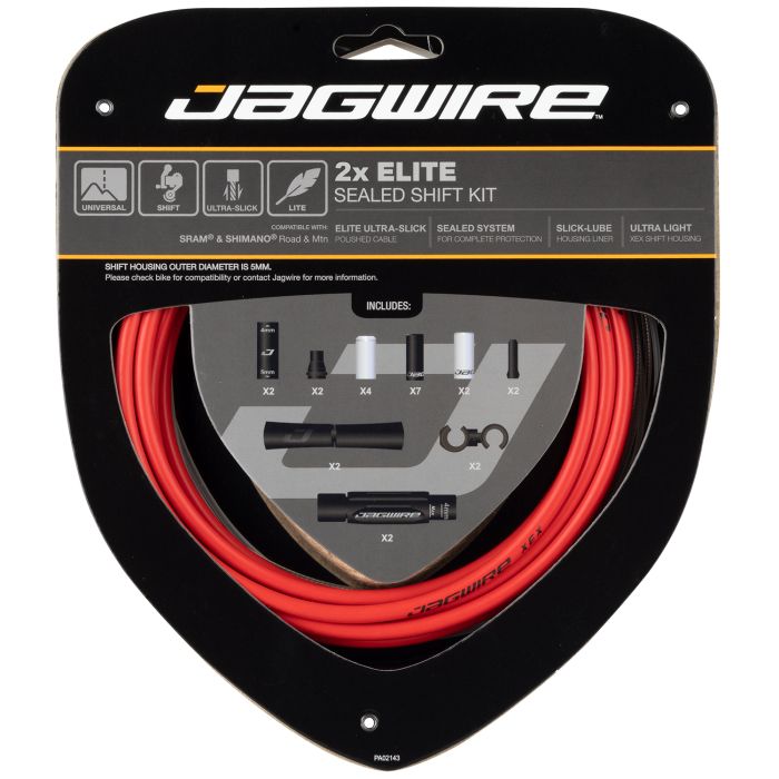 Jagwire 2x elite forseglet skiftesæt - rød