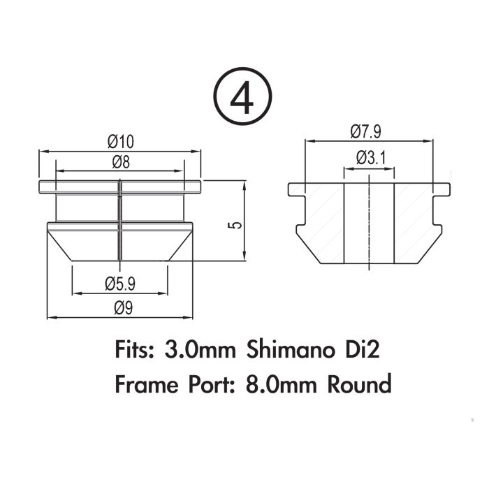 Jagwire rammestikpakke - 4 mm skiftehus (2 mm ramme) (10 stk)