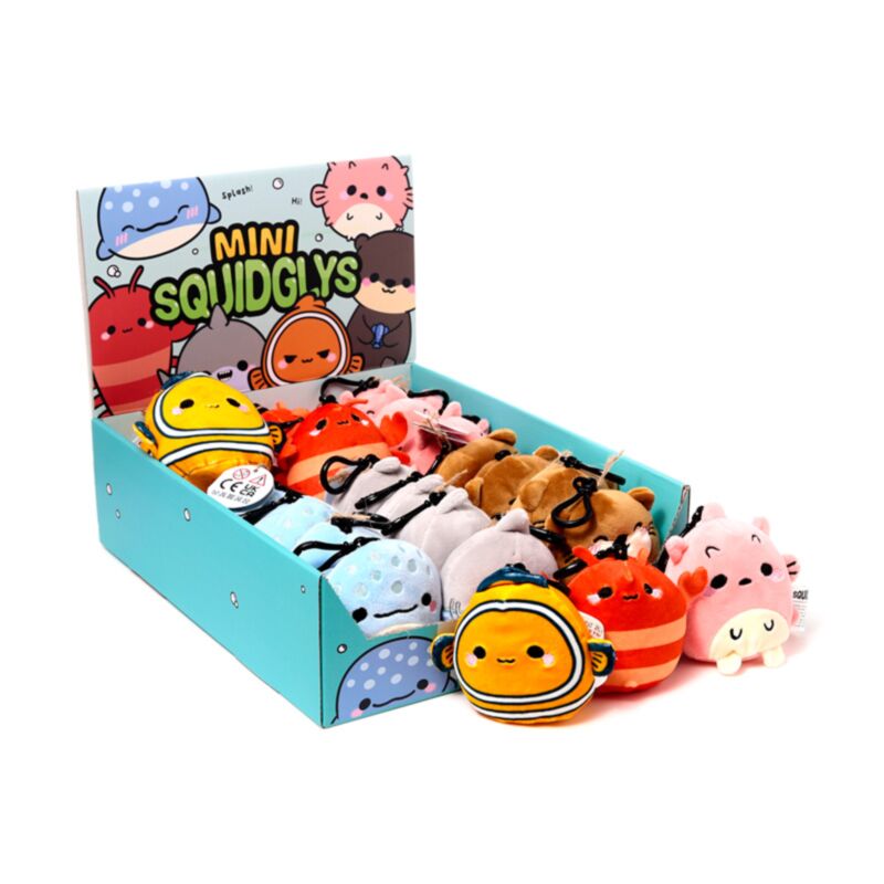 Squidglys adoramals sea life plys nøglering