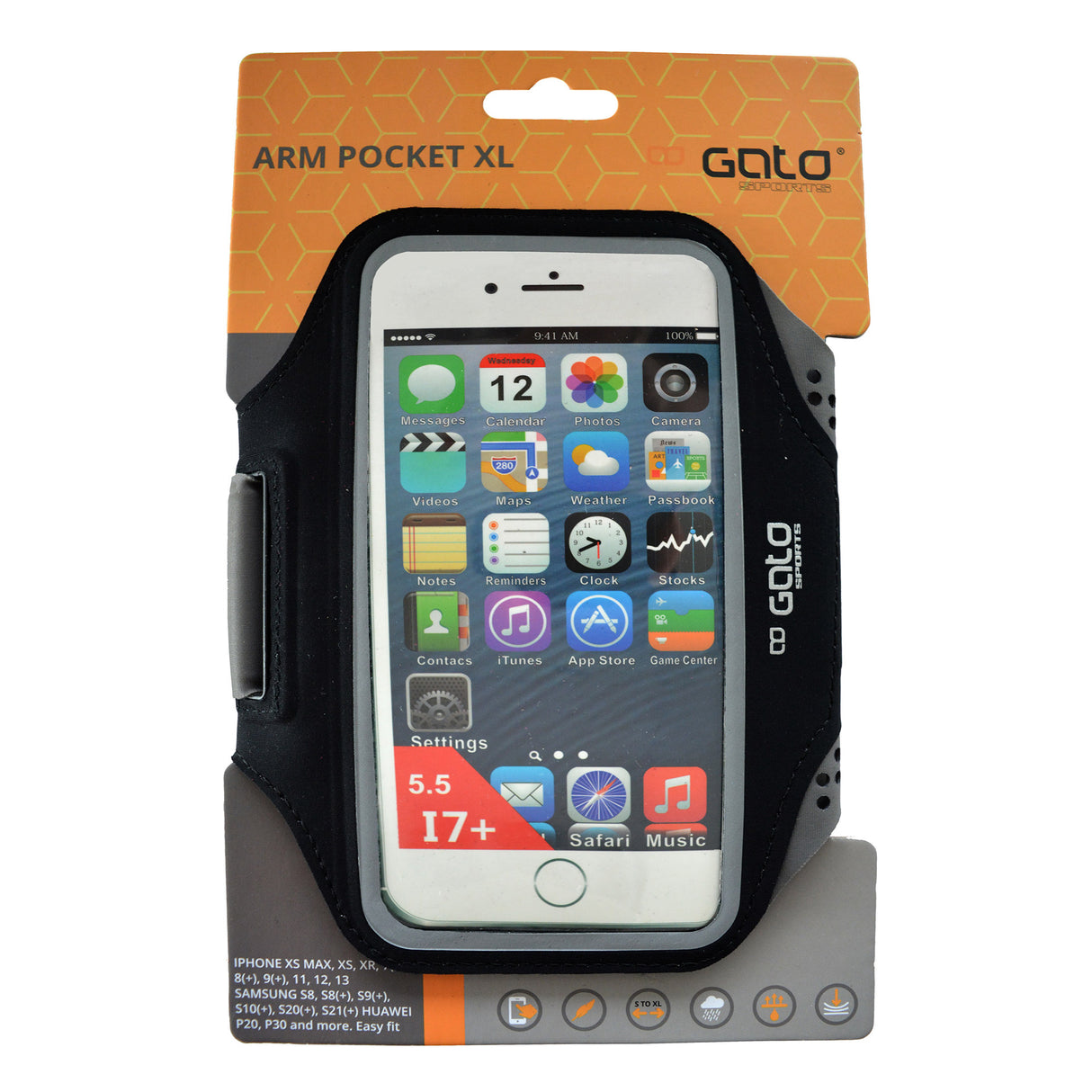 Gato armlomme xl sort one size