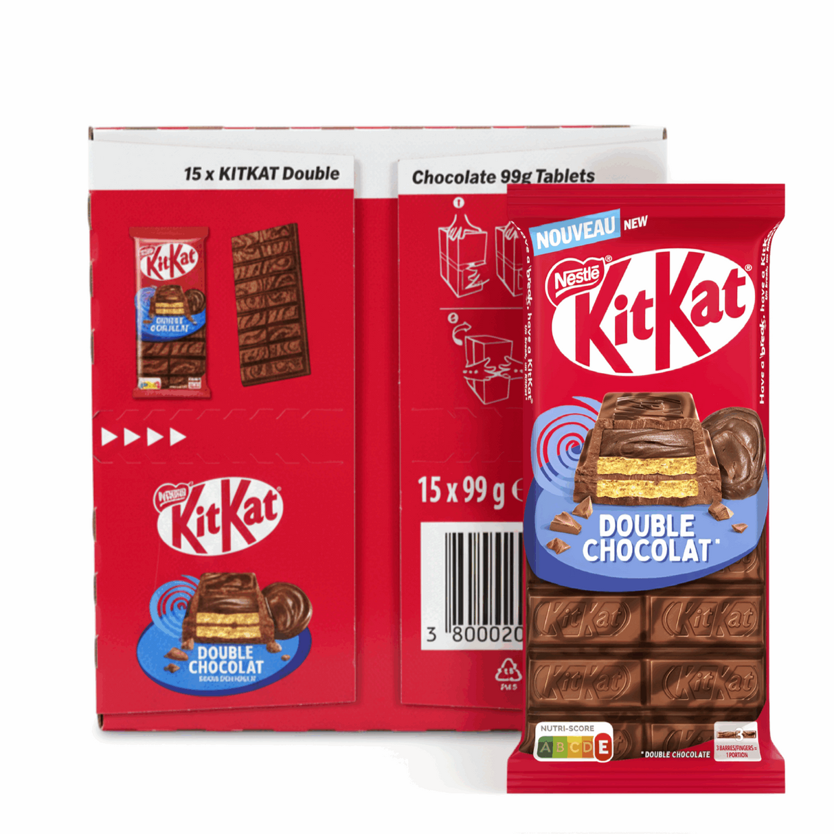 Kitkat dobbelt chokolade tablet (15x 99g)