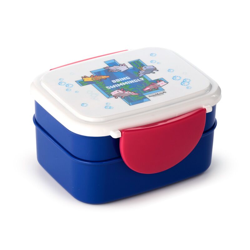 Union minecraft axolotl clip bento box lunch box cutlery
