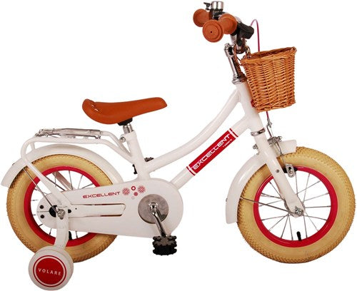 Volare fremragende børns cykel - piger - 12 tommer - hvid