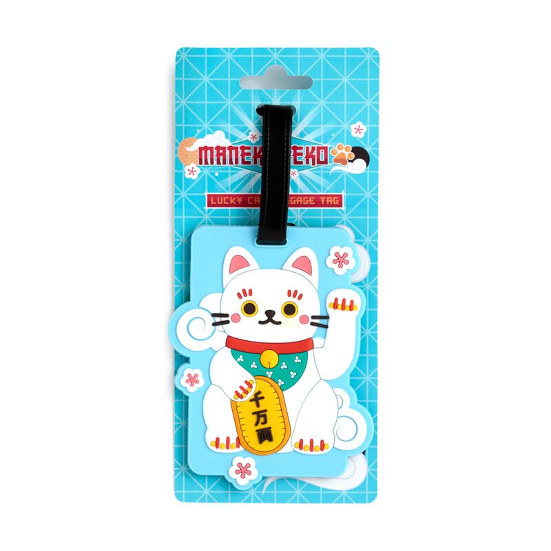 Maneki neko lucky cat pvc kuffertmærke
