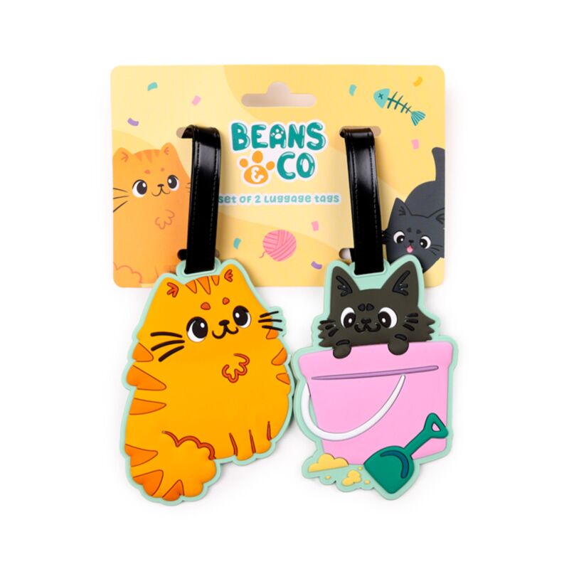 Beans co cats pvc kuffert tag sæt med 2