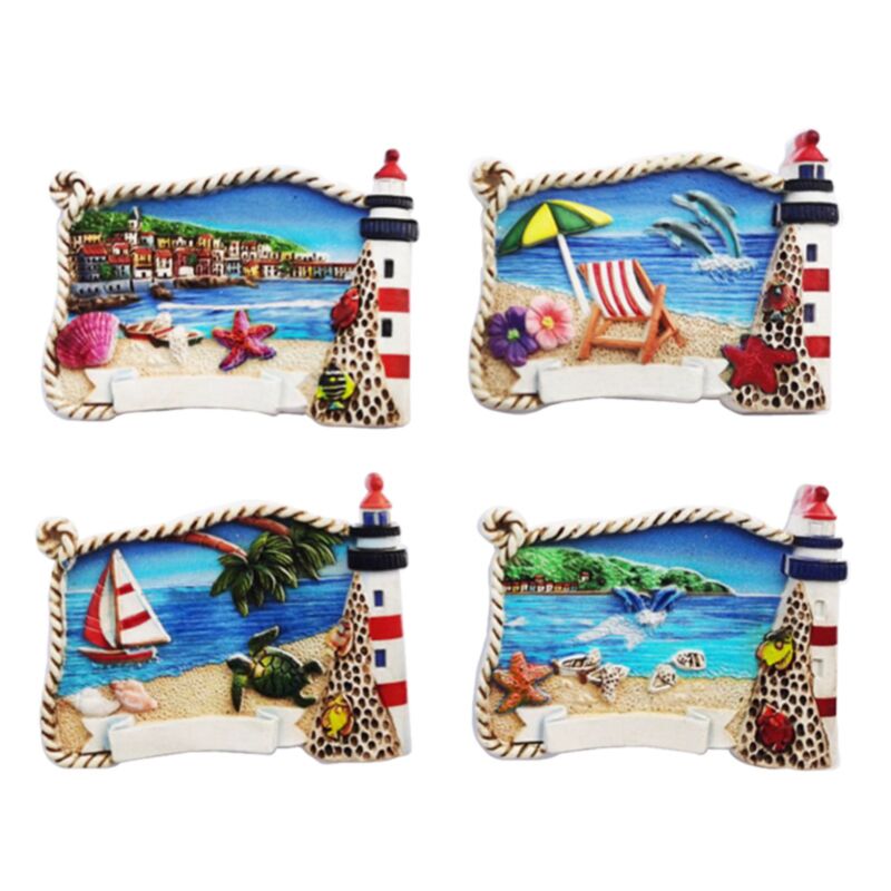 Beach fyrtårn 3d havet strand souvenir magnet