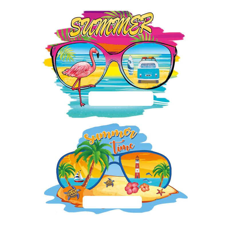 Sommertid solbriller 3d havet strand souvenir magnet