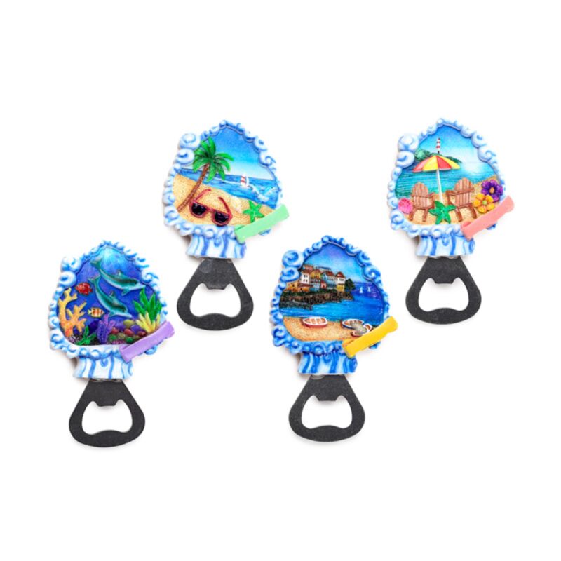 Strand souvenir magnet flaskeåbner strand kaj