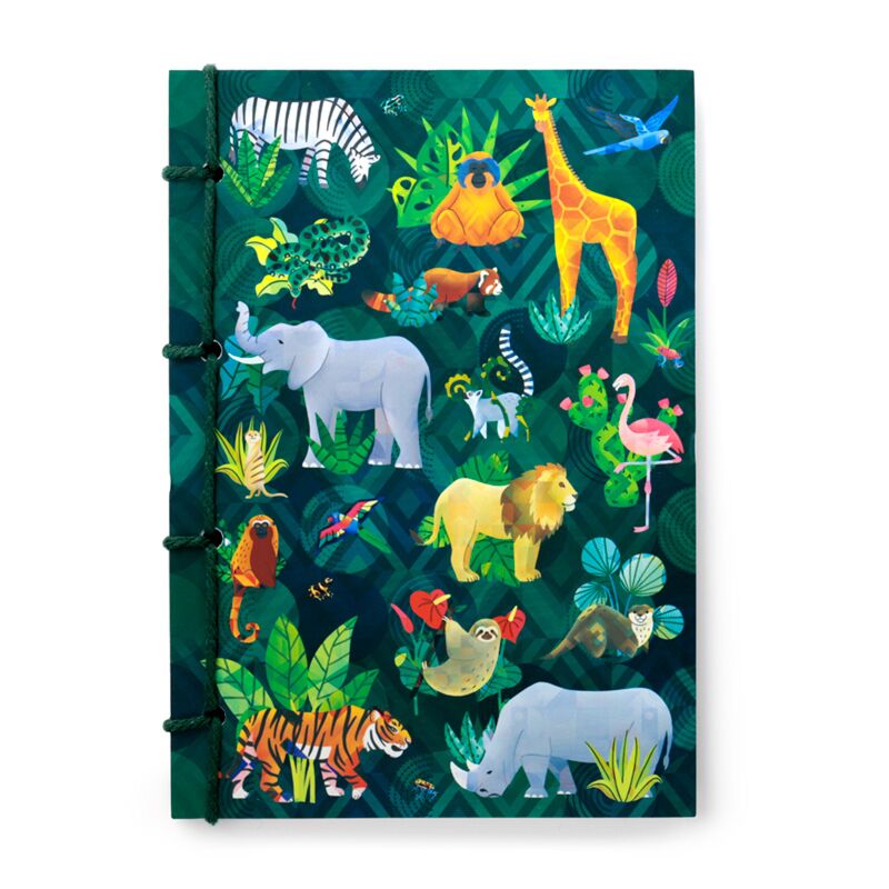 Dyresten papir a5 foret notesbog