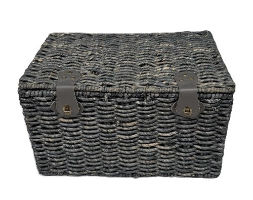 Bagerkurv blågrå stor 47x31x28 med låg