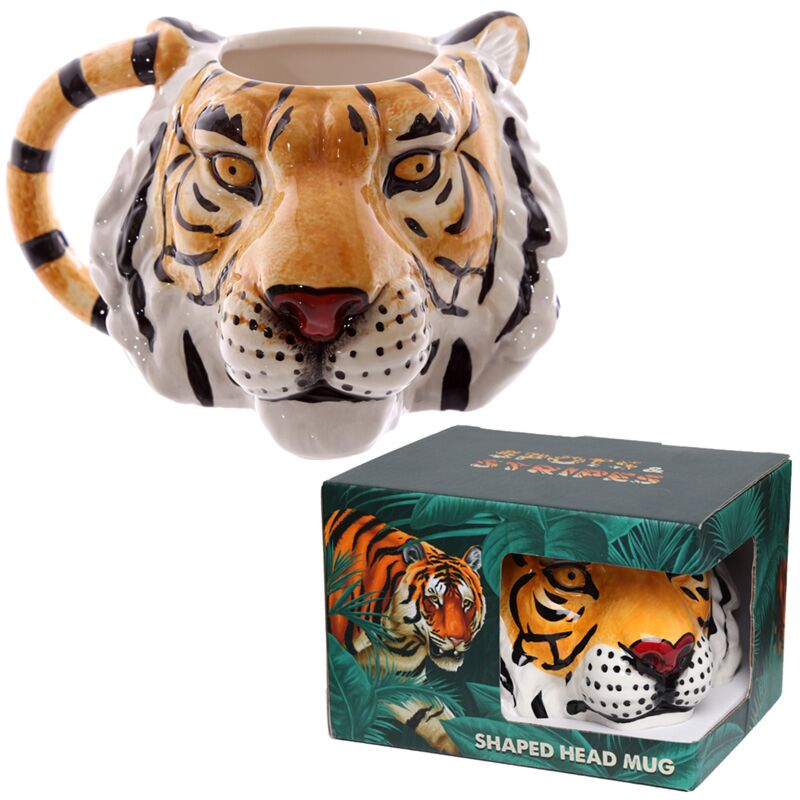 Tigerformet krus i keramik