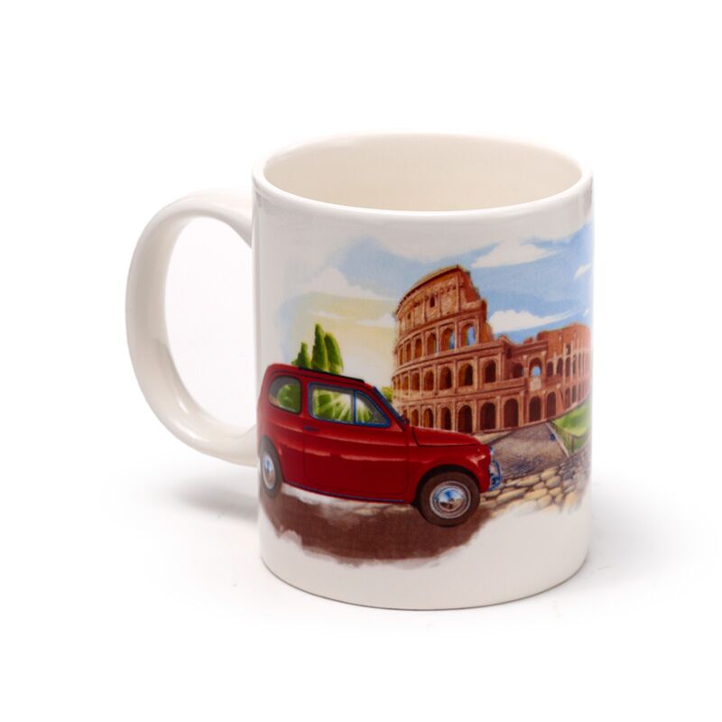 Fiat 500 Rome krus i porcelæn