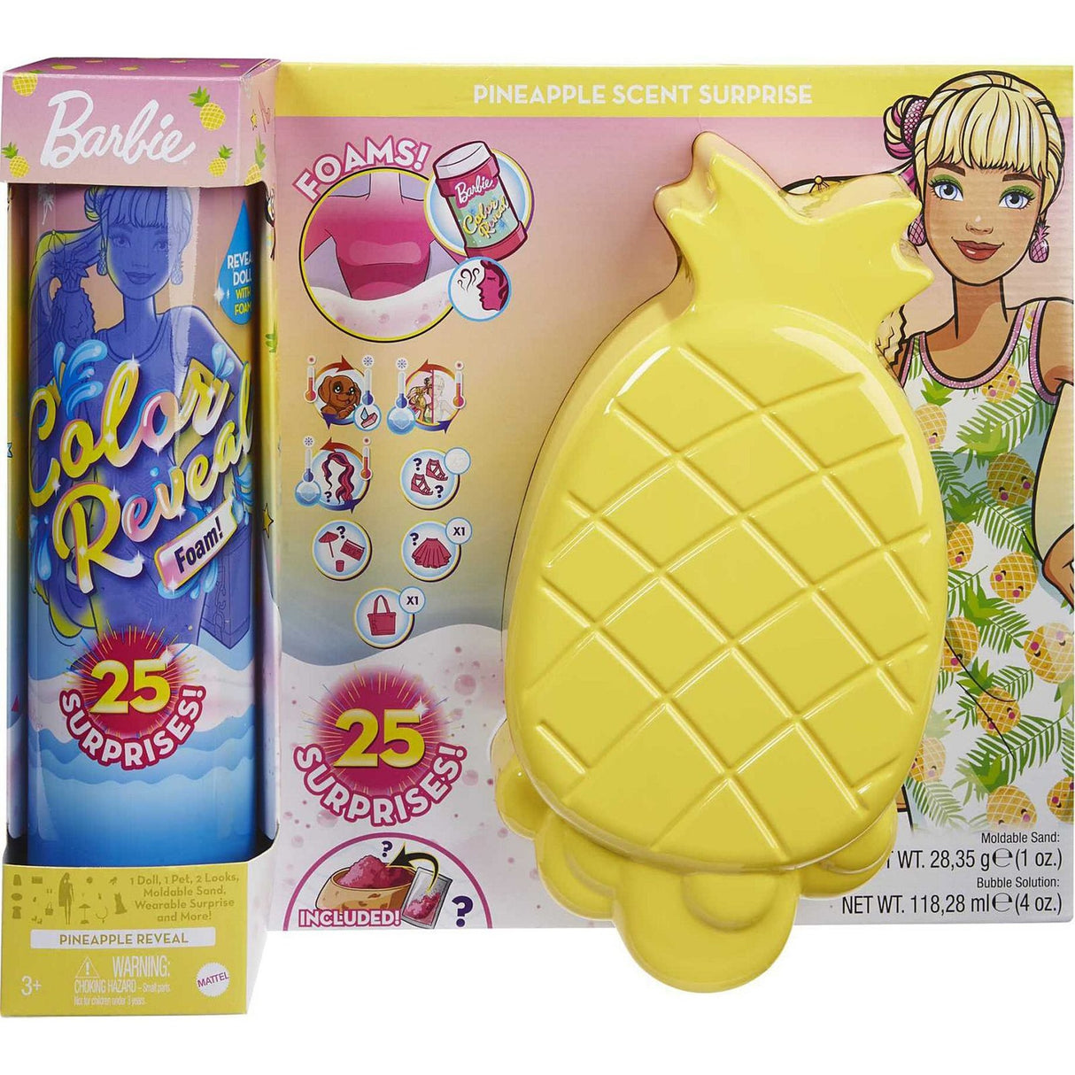 Mattel farve afslører skumananas