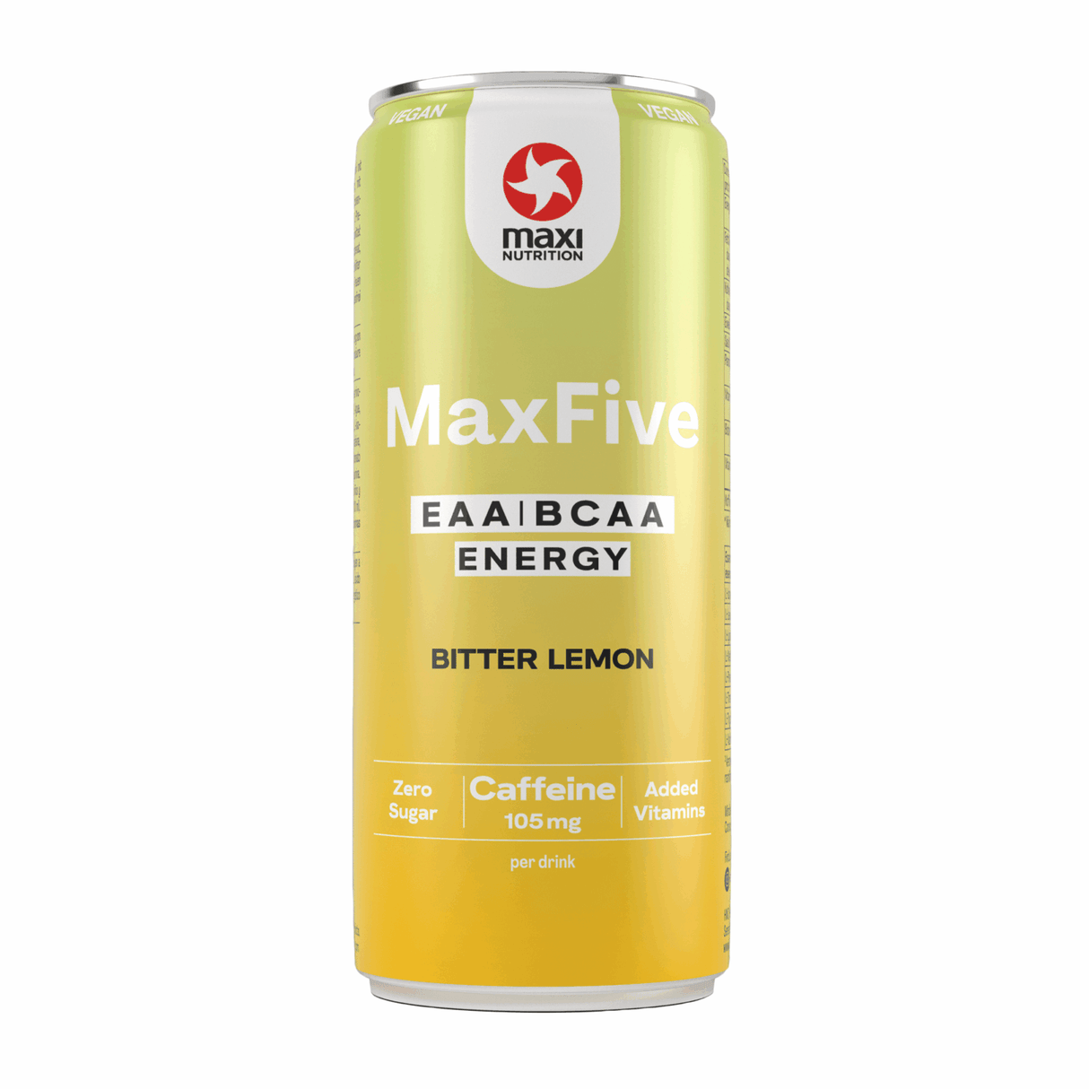 Maxi nutrition maxinutrition maxfive energidrik bitter citrondåse (12x 330 ml)