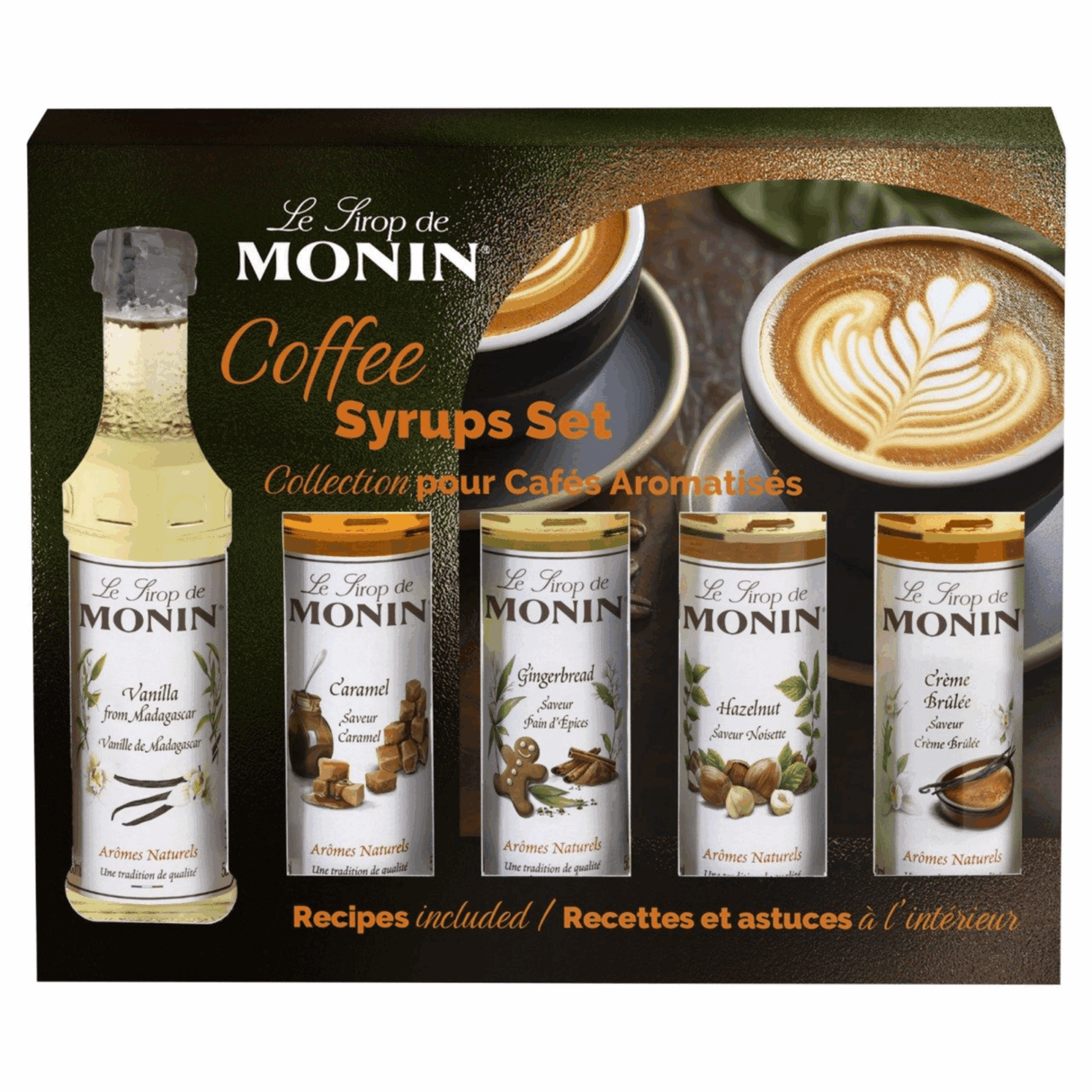 Monin kaffesirup gavesæt (5 x 5cl)