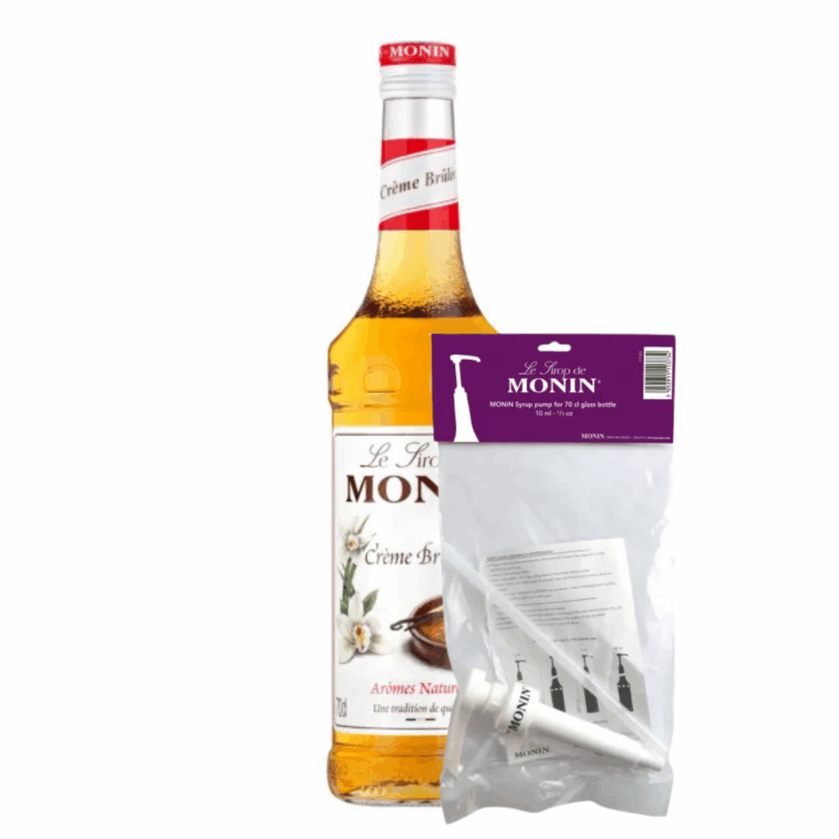 Monin sirup creme brulee (70 cl) + sirup pumpe (10 ml)