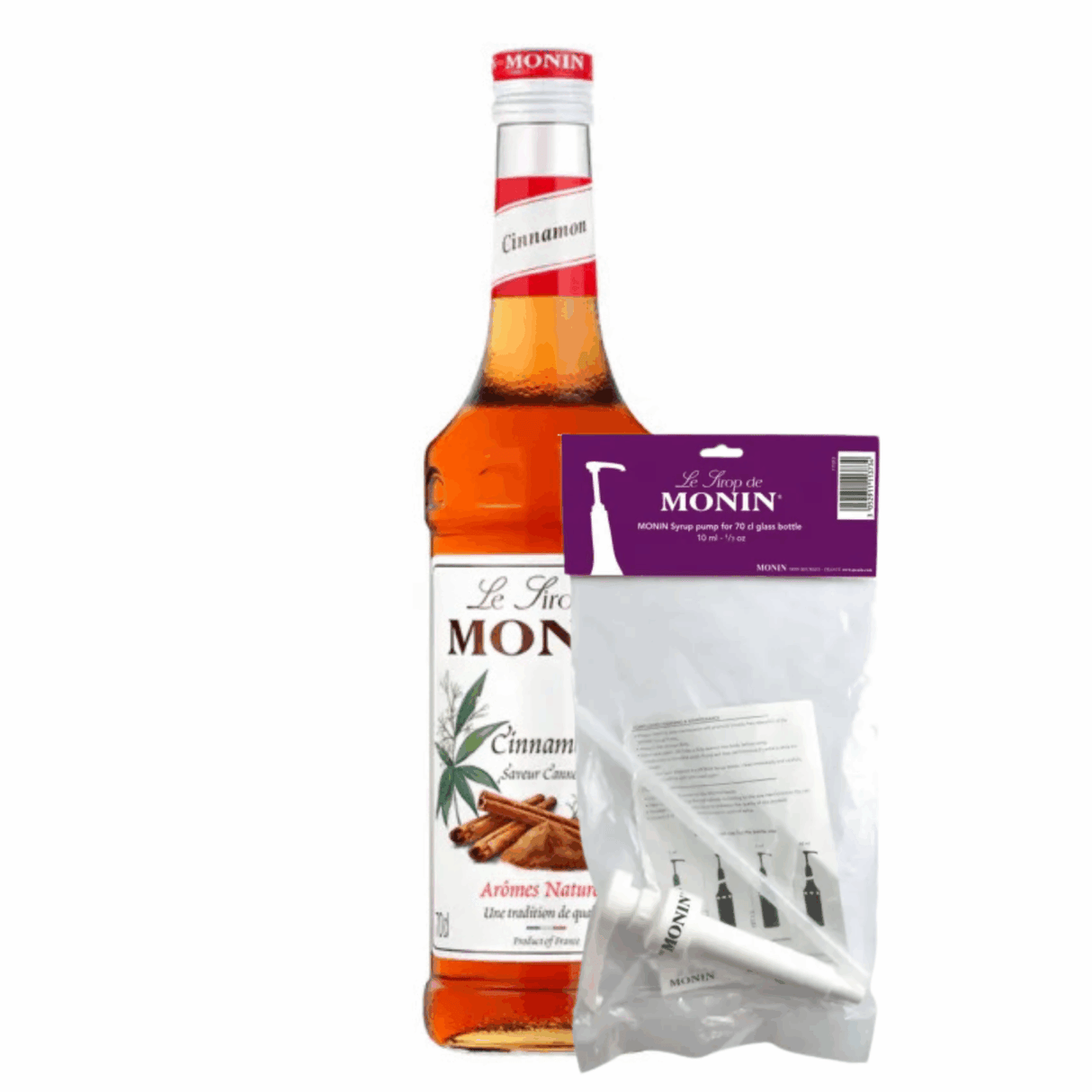 Monin sirup kanel (70 cl) + sirup pumpe (10 ml)