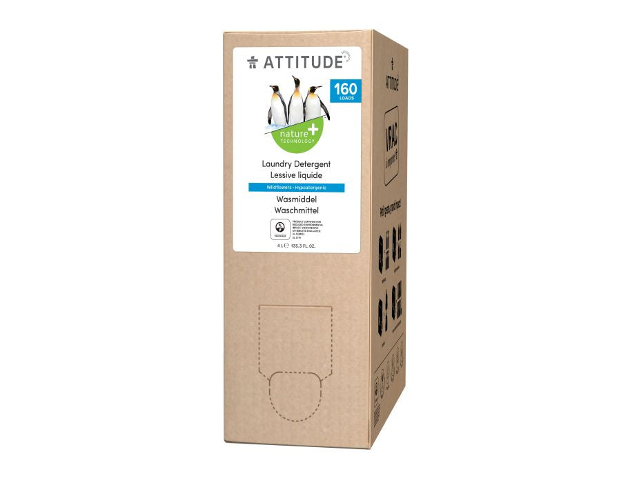 Attitude natur + - vaskesmæk - 4l - vilde blomster 160 vaske