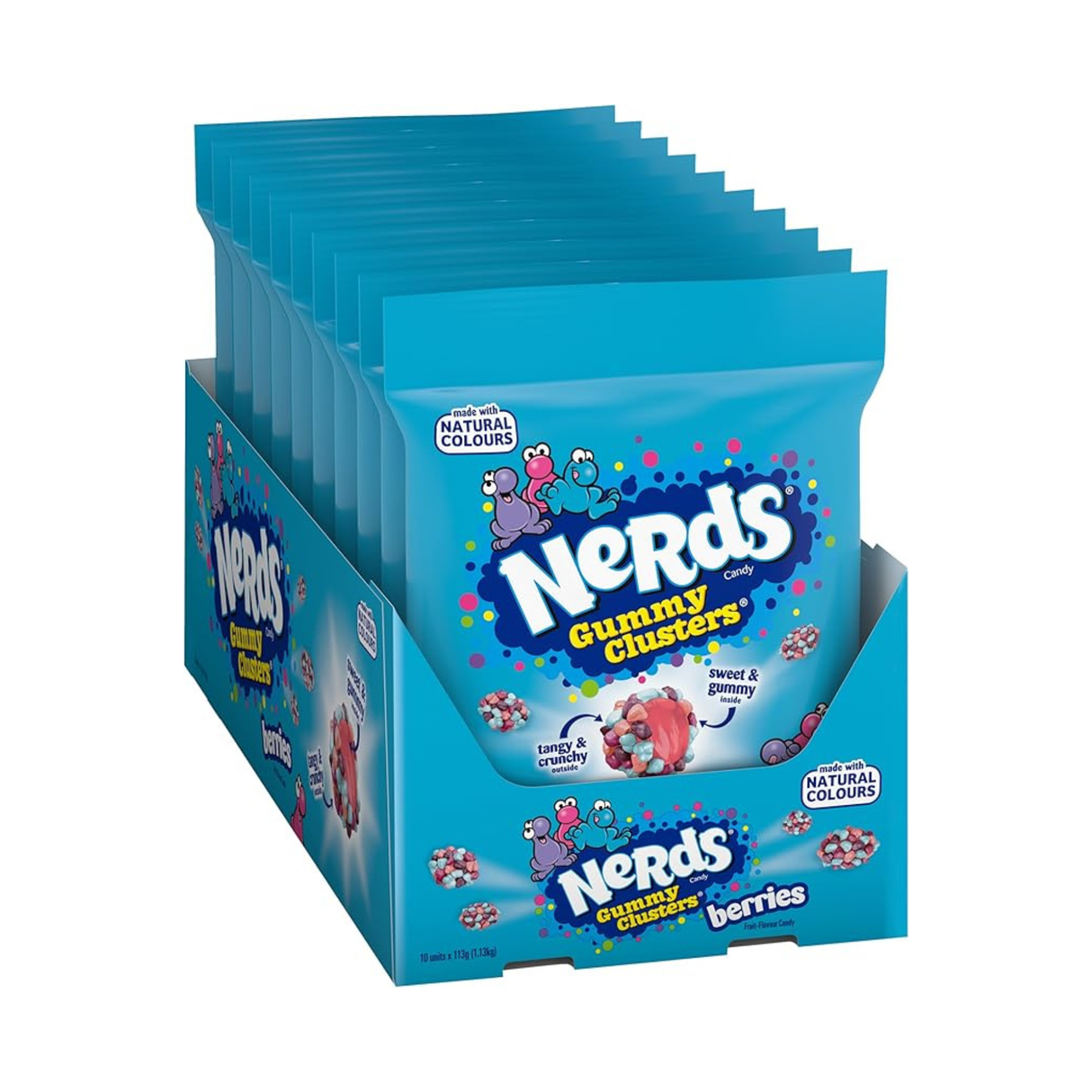 Nerds gummy clusters bærpose (10x113 gram)