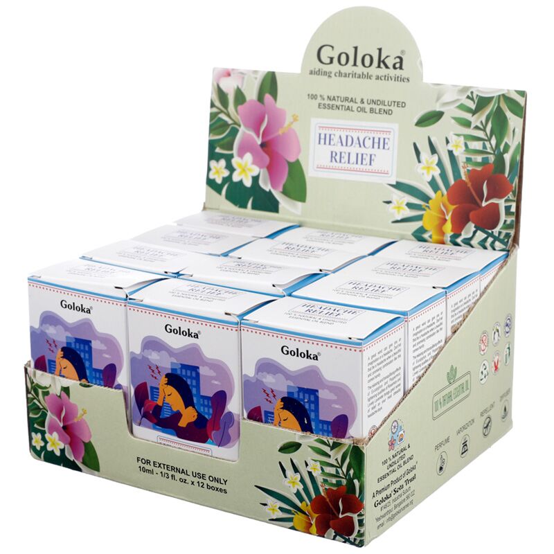 Hovedpinelindring - goloka æterisk olieblanding 10ml