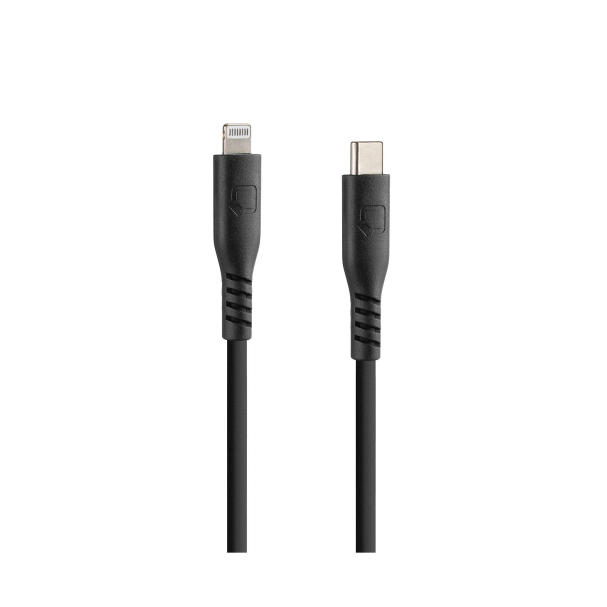 Optiline silikonekabel USB type C > Apple 8 pin - 20 cm