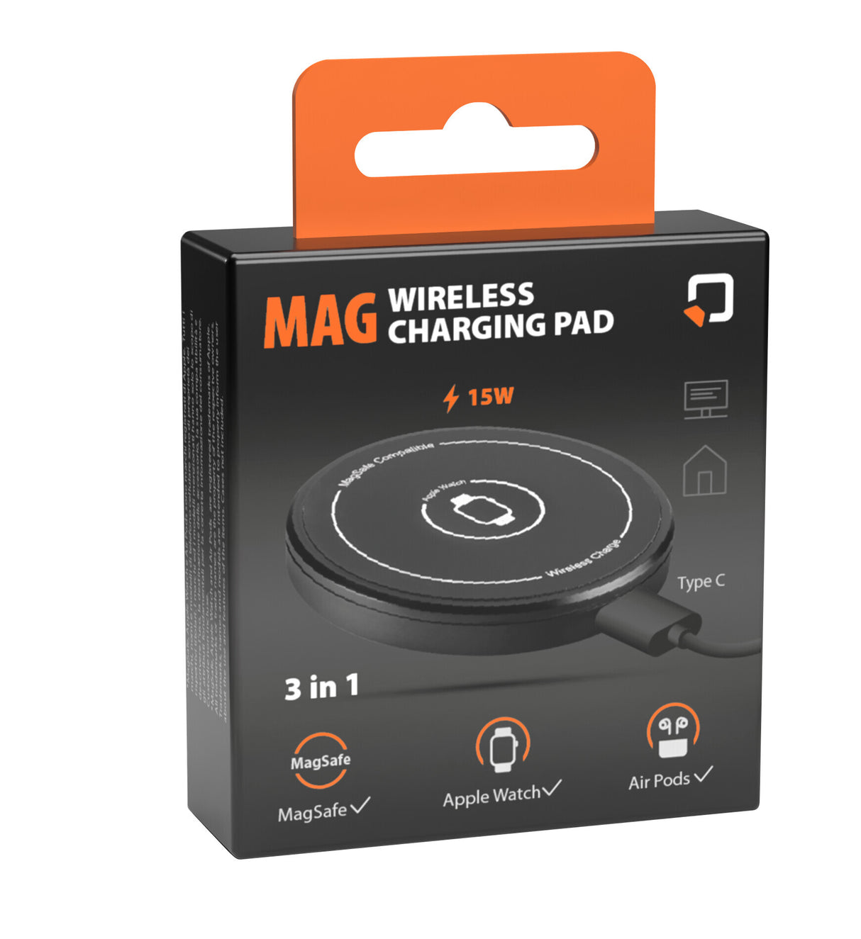 Optiline mag, 3 i 1 magnetisk trådløs oplader