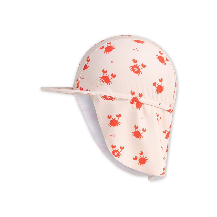 Crabby | beige rød UV solhætte