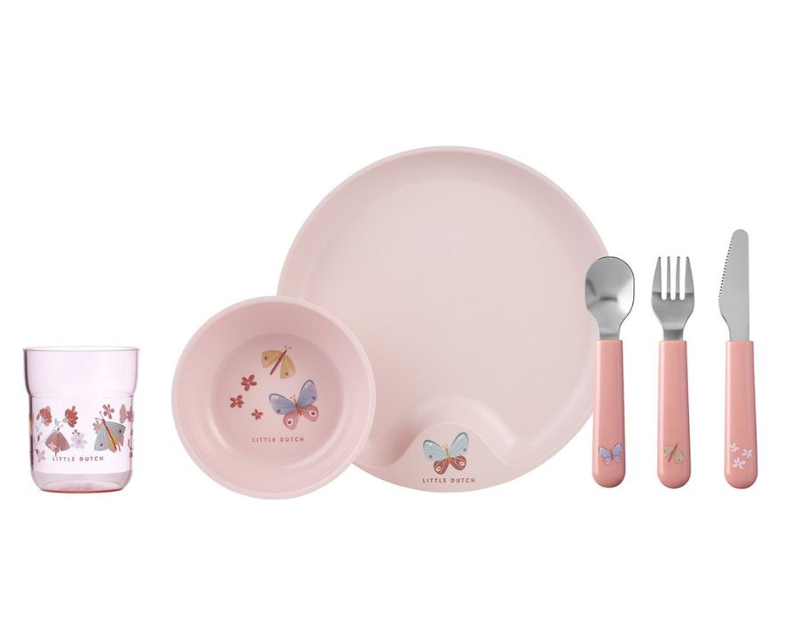 MEPAL Børns service Mio 6-stykke blomster og sommerfugl
