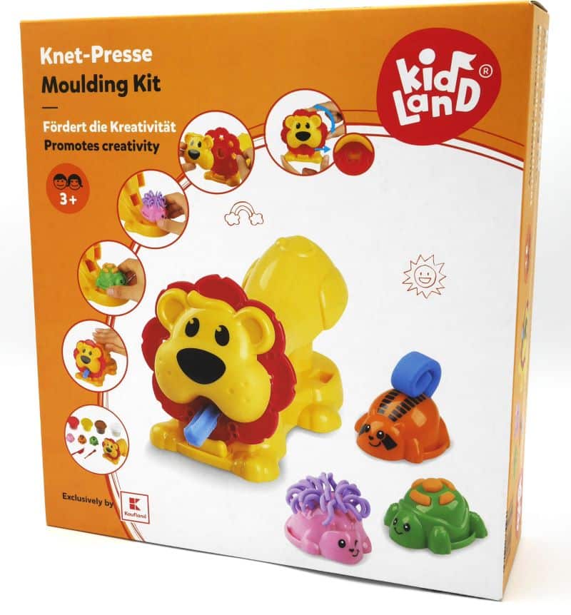 Van der doelen kidland - set med klei vormen en en pers