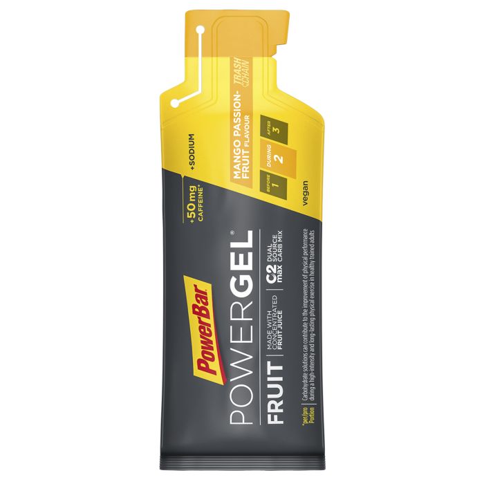 Powerbar powergel frugt (24 x 41 gr) - mango-passionsfrugt (koffein)
