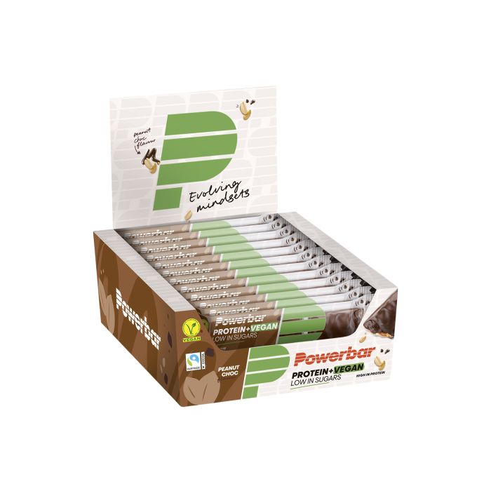 Powerbar protein+ vegansk (12 x 42gr) - jordnøddechokolade