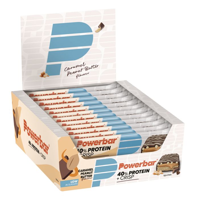 Powerbar 40% protein+ chips (12 x 40gr) - karamel jordnøddesmør