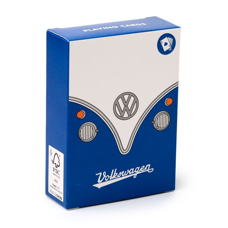 Blå volkswagen van vw t1 spillekort