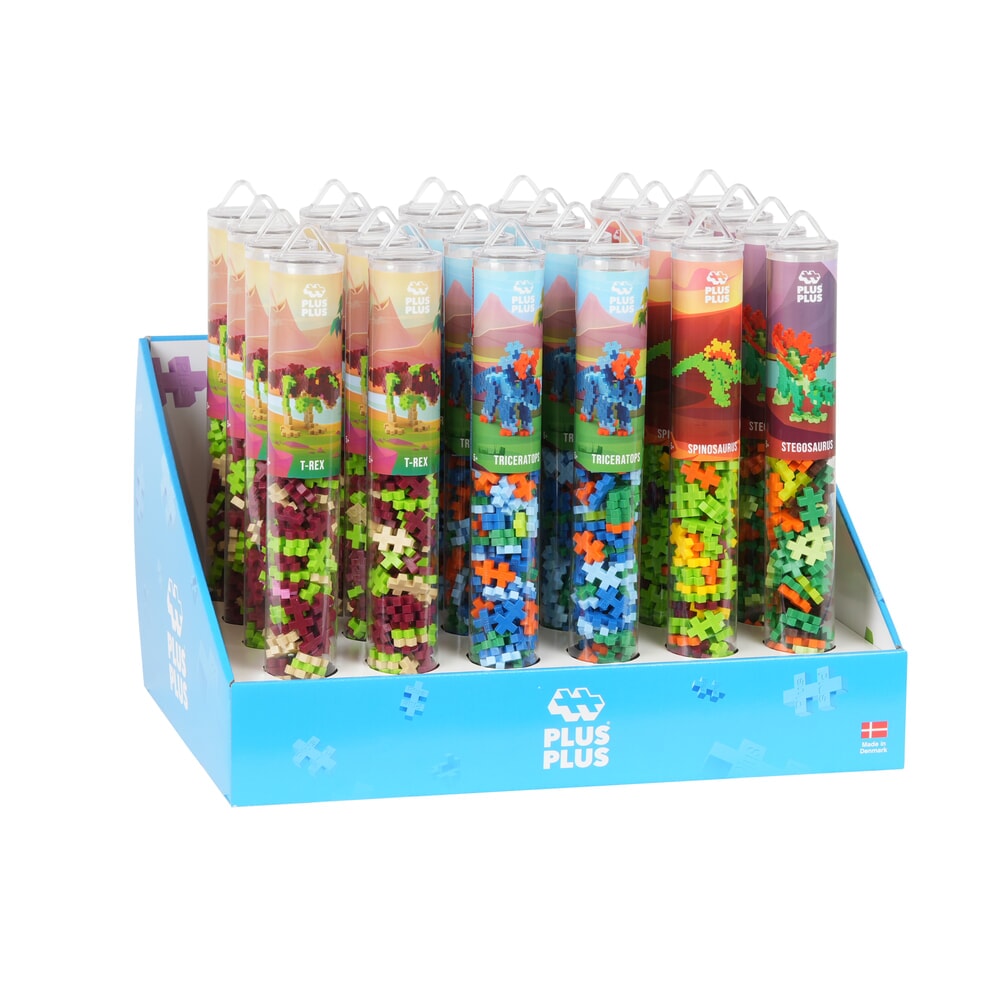 Plus plus dinosaurer: 24 stykker rør plus-plus display (7236)