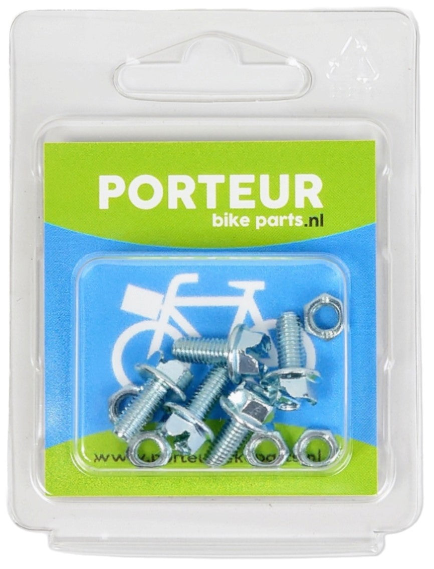 Porteur skærmbolt + møtrik m5x12 (5)