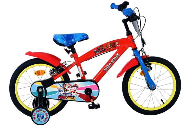 Paw patrulje børnecykel - drenge - 16 tommer - rød - to håndbremser