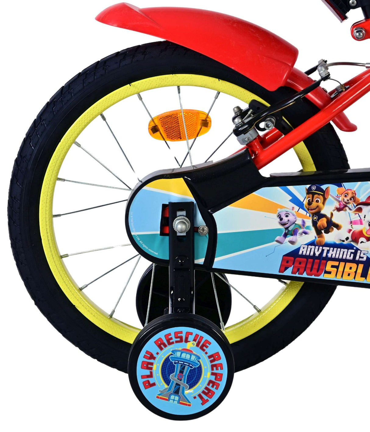 Paw patrulje børnecykel - drenge - 16 tommer - rød - to håndbremser