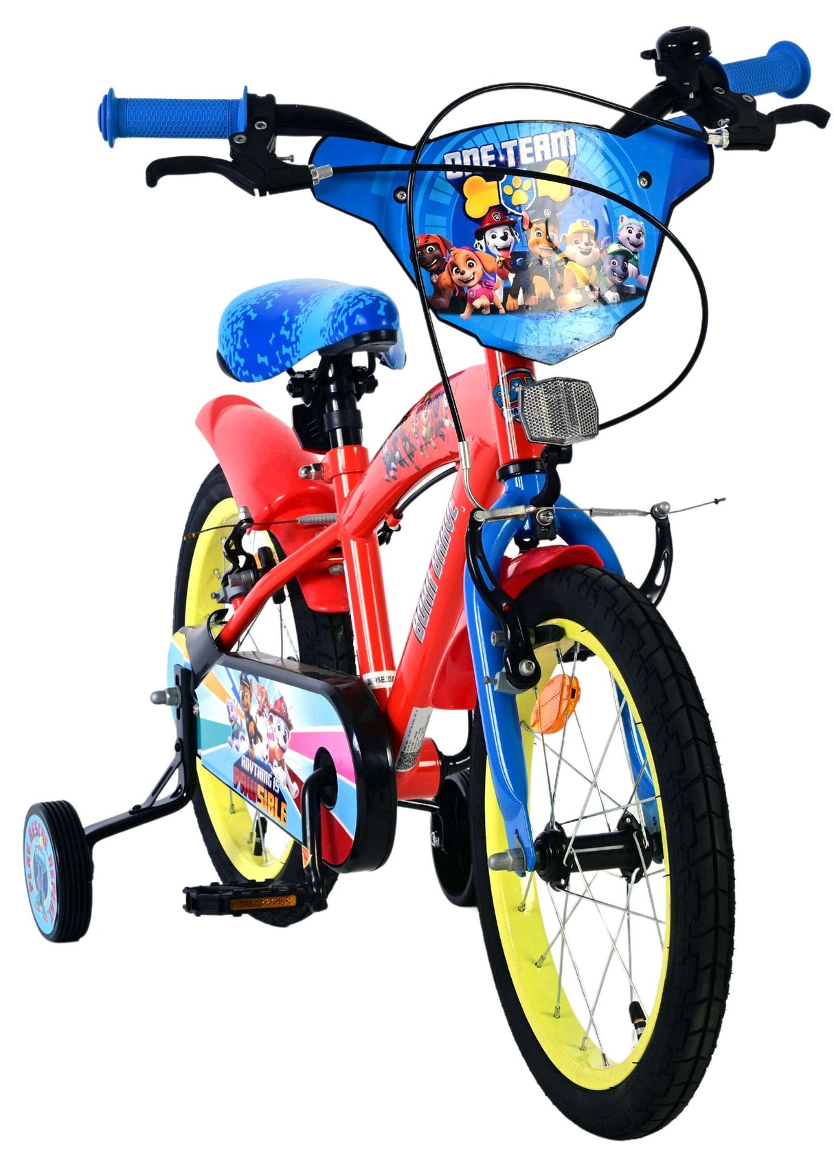 Paw patrulje børnecykel - drenge - 16 tommer - rød - to håndbremser
