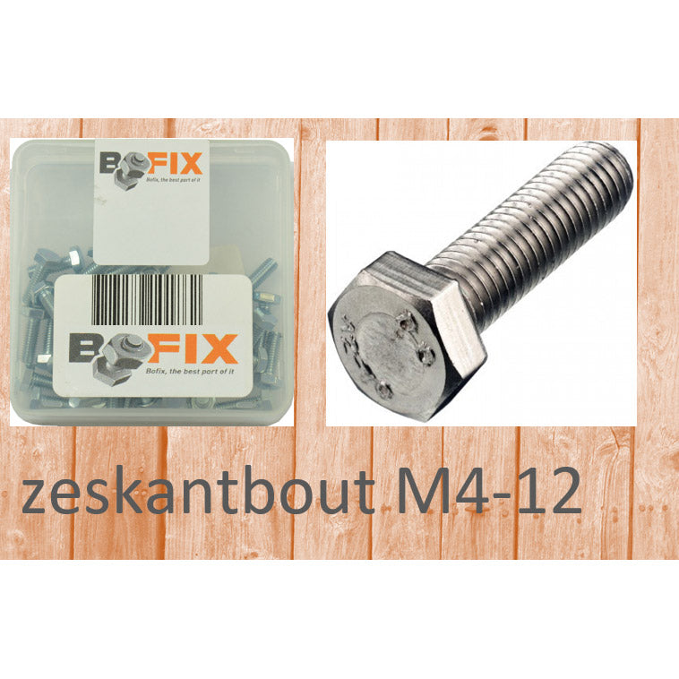 Bofix Hexagon Bolt M4x12 (50st)