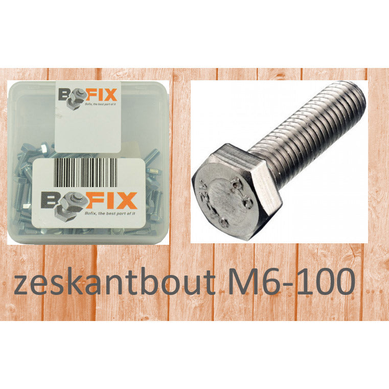 Bofix sekskantbolt m6-100 (12 stk)
