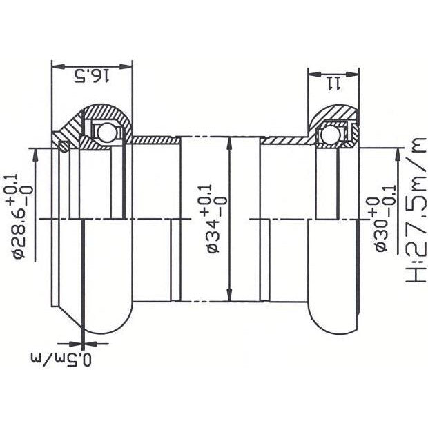 Tecora Ball Head Set1 1 8 tommer Forude Cartr Alu 30.0 Kegle poleret