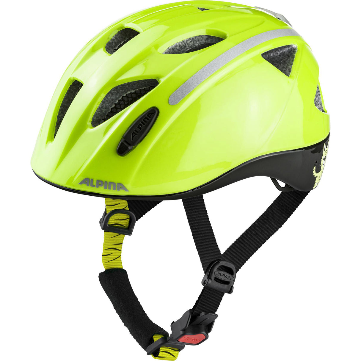 Alpina sports børnehjelm ximo flash be visible 47-51 glans