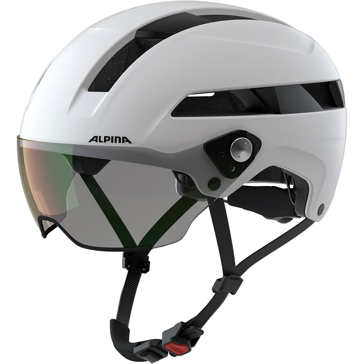 Alpina sports urban hjelm soho visir v 52-56 mat hvid