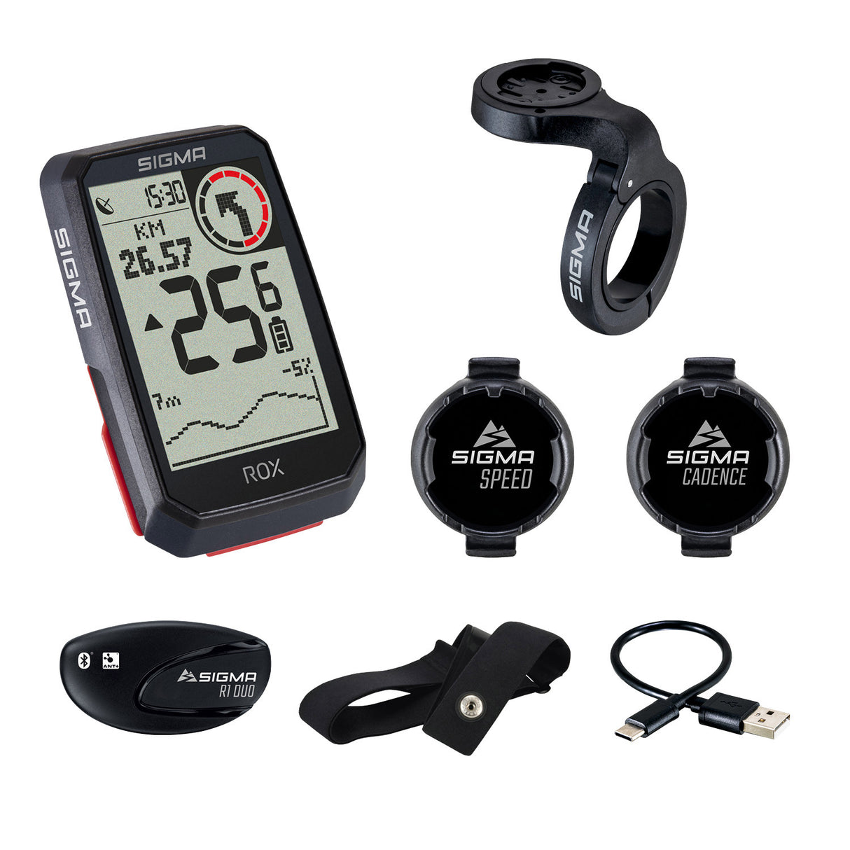 Sigma Rox 4.0 GPS SW HR Starther Hod Cad Snelh Sensor Top Mount Set