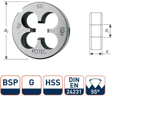 Rotec rund skæreplade bsp g3 8 hss