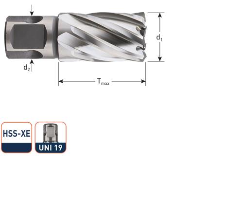 Rotec kernebor hss-xe silver-line 45,0 mm sl30
