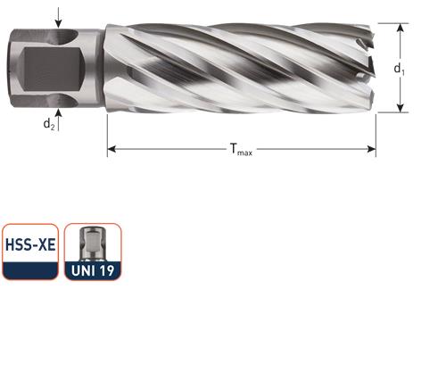 Rotec kernebor hss silver-line 46,0 mm sl55 svejsning