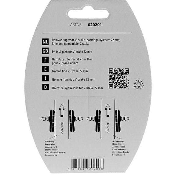 Simson V-Brake Cardridge Brake Shoe