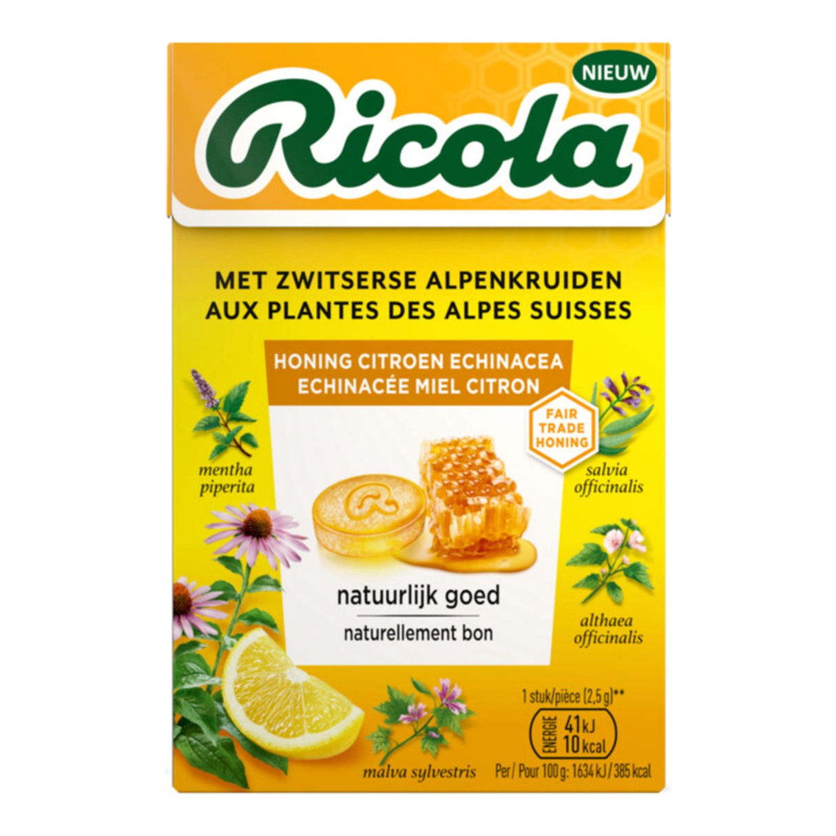 Ricola honning citron echinacea (20x 50gr)