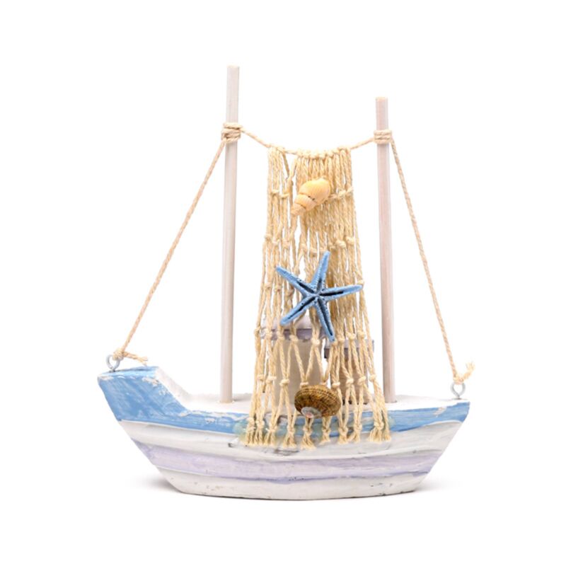 Strand souvenir - sejlbåd blå stjerne